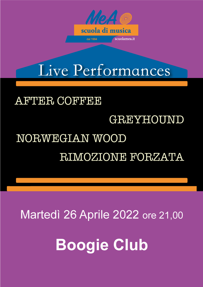 Live performance 26 aprile 2022